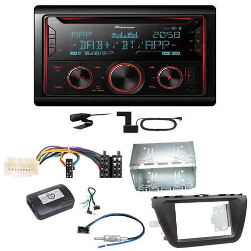 Pioneer FH-S820DAB Digitalradio Bluetooth FLAC Einbauset für Suzuki SX4 S-Cross