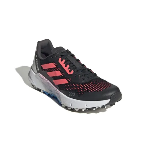 adidas Terrex Agravic Flow 2.0 Trail-Laufschuhe Damen - Trail-Laufschuhe mit Steinschutz und leichter Dämpfung, atmungsaktives Mesh-Obermaterial und zuverlässiger Grip dank Continental Außensohle, ideal für anspruchsvolles Gelände.