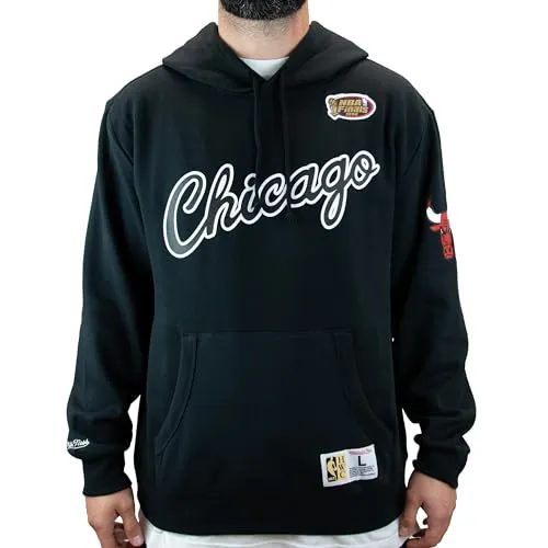 Mitchell & Ness NBA Game Time Fleece Hoodie Vintage Logo - Chicago Bulls, XL