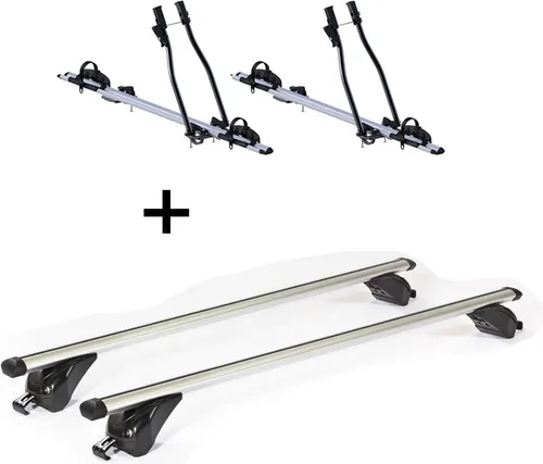 Fahrradträger SAGITTAR + Dachträger VDP KING1 für Seat Altea Freetrack (5 Türer) - Praktisches Set mit 2x Fahrradträger und Dachträger für Seat Altea Freetrack (5 Türer) ab 9. Ideal für den sicheren Transport von bis zu 2 Fahrrädern. Einfache Montage und hochwertige Materialien garantieren Stabilität und Langlebigkeit.