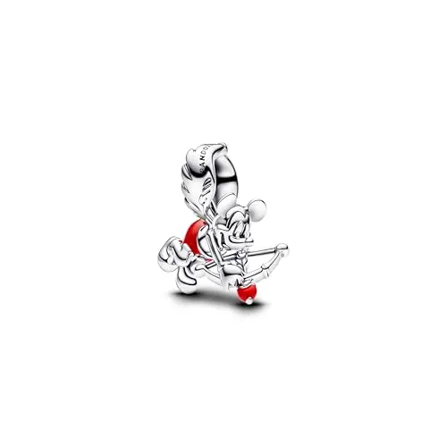 PANDORA Moments Disney Micky Maus Amor Charm in rot von Pandora
