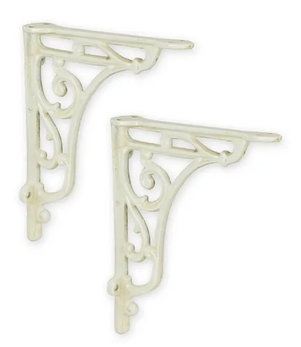 Aubaho Dekoobjekt Paar Wandhalterungen aus Gusseisen Retro Design - Stilvolle Wandhalterungen aus Gusseisen im Retro Design, ideal zur Präsentation Ihrer Lieblingsobjekte. Verleihen Sie Ihrer Einrichtung einen nostalgischen Akzent mit diesen funktionalen und dekorativen Elementen.