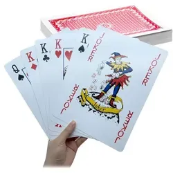 Relaxdays 54 Jumbo Spielkarten Weiß,Rot,Schwarz