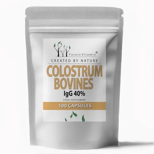 COLOSTRUM - Forest Vitamin - Colostrum Bovines IgG 40% 280mg - 100 Kapseln - Immunität, Gesundheit und Schönheit
