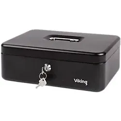 Viking Geldkassette Schwarz 300 x 210 x 100 mm von Viking