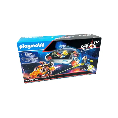 PLAYMOBIL 70019 Galaxy Police-Glider - Beige, spannendes Verfolgungsjagd-Spielset mit Blinklicht und beweglichen Rotoren für galaktischen Spielspaß
