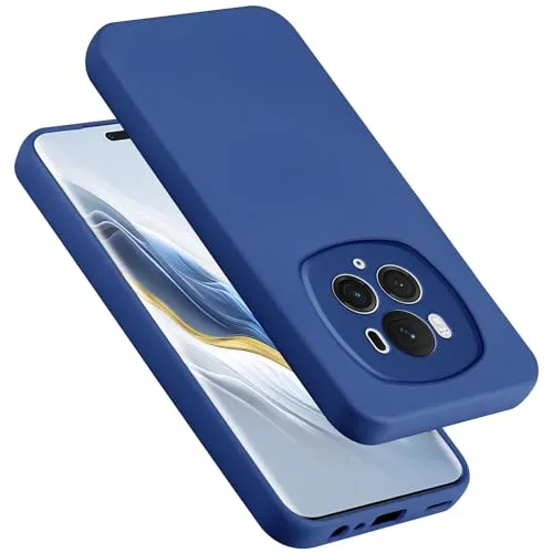 Cadorabo Hülle kompatibel mit Honor Magic 6 Pro Hülle Silikon Handyhülle für Magic 6 Pro Case aus flüssigem Silikon- Kratzfeste und stoßfeste dünne TPU Schutzhülle - Liquid BLAU