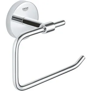 Grohe Bau Cosmopolitan WC-Papierhalter 40457001 - Chrom, ohne Deckel, verdeckte Befestigung und langlebige Grohe StarLight Oberfläche