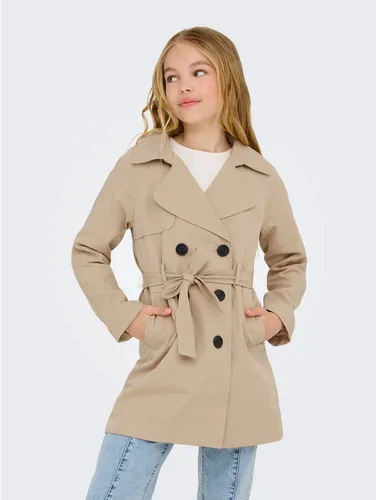 KIDS ONLY Trenchcoat KOGCHLOE LIFE TRENCHCOAT DB OTW NOOS – Modischer Trenchcoat für Kinder - Stylischer Trenchcoat in Beige mit abnehmbarem Bindegürtel, pflegeleicht und ideal für den Alltag. Bequeme Passform und praktische Eingrifftaschen für ein modernes Outfit.