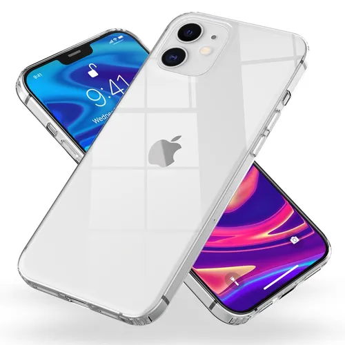 Clear Case für iPhone 12 mini, Hard Cover Handy Schutz Hülle Kratzfest