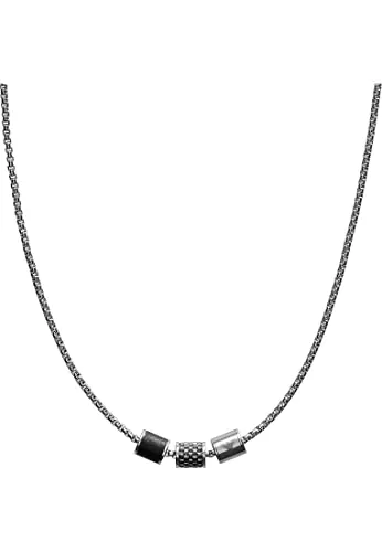 Emporio Armani Halskette für Männer, 52,5 cm Silber Edelstahl - Hochwertige Edelstahl-Halskette mit Hummerverschluss, ideal für stilvolle Herrenmode und vielseitig kombinierbar.
