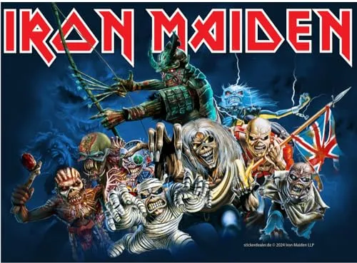 Iron Maiden Aufkleber Wasted Years Eddiesca. 13x10 cm Musik Bands Sticker Autoaufkleber