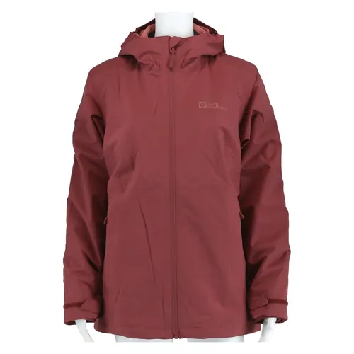 Jack Wolfskin Damen Moonrise 3in1 Jkt W - Vielseitige Funktionsjacke in Red Ochre - Funktionsjacke in Red Ochre, 3-in-1-Design mit wärmender Fleece-Innenjacke, wasserdicht und sehr atmungsaktiv, ideal für Outdoor-Abenteuer.