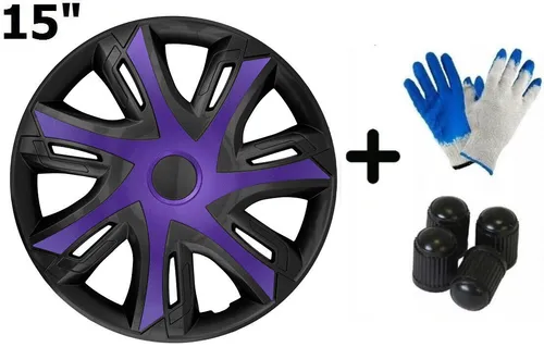 Radkappen Radzierblenden Radblenden Satz 4x  Bicolor Violet Black NRM 15