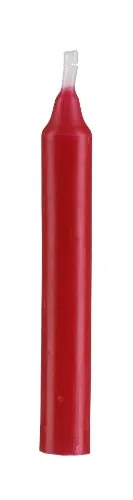 Baumkerzen Rot 10 x 1,3 cm (20 Stück, Unparfümiert)