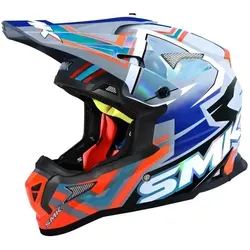 SMK Allterra X-Aces Motocross Helm, mehrfarbig, Größe XL für Männer - Sicherer Motocross Helm mit ECE 2206 Zertifizierung. Der energieaufprallbeständige Thermoplast sorgt für zuverlässigen Schutz bei jedem Abenteuer.