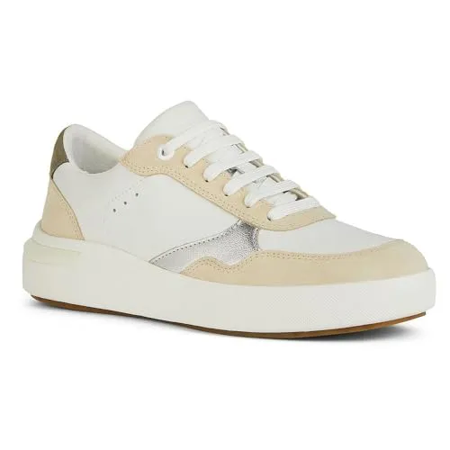 Geox D DALYLA A Sneaker, White/SAGE, 40 EU