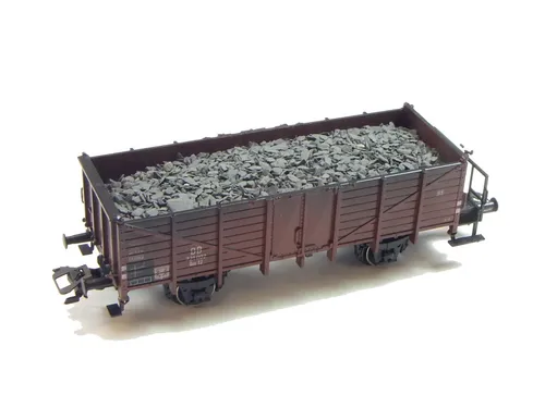 H0 Ladegut echte Schieferladung 7 für Märklin / Trix Om12 in türkis von Modellbahn.Engl