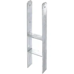 Alberts H-Anker Pfostenträger 800 mm - Pfostenträger & Bodenhülsen, feuerverzinkt und langlebig, ideal für stabile Carport-Bauten mit einer Materialstärke von 8 mm.