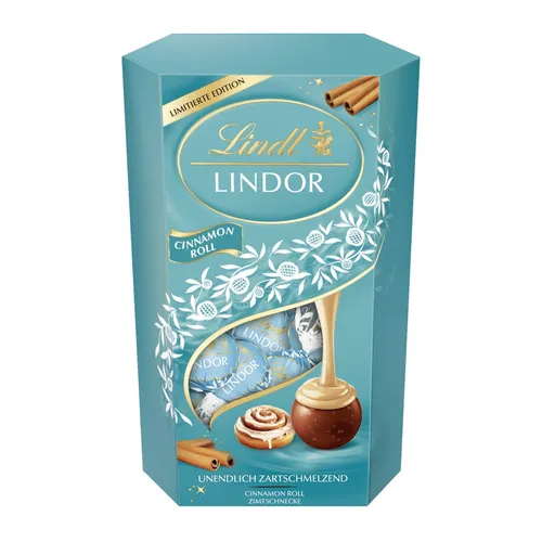 Lindor Cornet Cinnamon Roll Vollmilchschokolade mit Zimtfüllung 200g