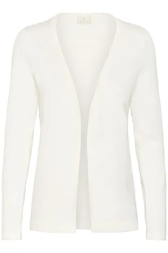 KAFFE Strickjacke KAfenia Damen Langarm Cardigan Chalk M - Strickjacke für Damen, perfekt als Blazer-Ersatz mit offenem V-Ausschnitt, stilvoll und vielseitig für jeden Anlass.