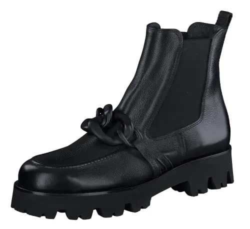 Paul Green 9043-04x Stiefel schwarz 37,5 EU - Wanderschuhe aus hochwertigem Leder, sportlich und bequem mit Gummizug für einfaches An- und Ausziehen – ideal für aktive Tage.