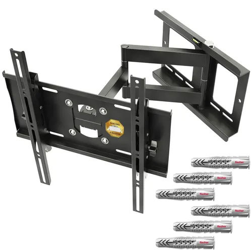 RICOO TV Wandhalterung R23-F für 40-65 Zoll Fernseher - TV-Wandhalterung mit Schwenkarm für optimale Sicht, belastbar bis 95 kg und ideal für Flach-OLED-Fernseher von 40 bis 65 Zoll.