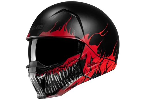 HJC i 20 Scraw MC1SF Jethelm XS - Motorradhelm mit abnehmbarer Maske und beschlagfreien Sonnenvisieren, leicht und ideal für Brillenträger, bietet optimalen Tragekomfort und ECE 22.06-Zulassung.