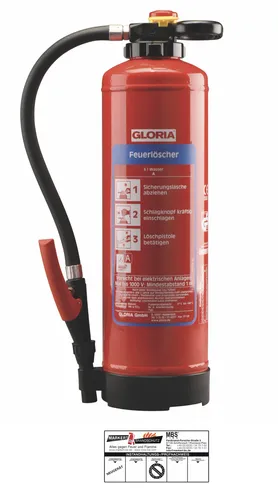 Gloria WH6 Pro Wasser Feuerlöscher 6l von GLORIA