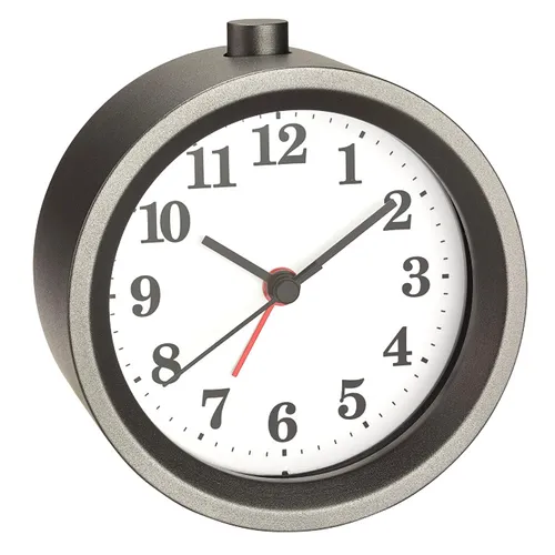 TFA 60.1026.10 Wecker analog Metall Sweep geräuscharm Snooze Beleuchtung Alarm