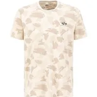 Alpha Industries T-Shirt Herren Baumwolle beige gemustert von Alpha Industries