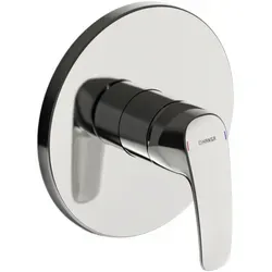 Hansa Hansapinto Fertigmontageset mit Funktionseinheit - Armaturen, schraubenlose Rosette für einfache Installation und modernes Design mit einem Durchmesser von 170 mm.