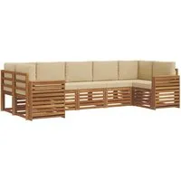 vidaXL 7-teiliges Sofagarnitur-Set aus Akazienholz - Stylisches Outdoor-Sofa-Set für Garten, Terrasse oder Pool. Aus robustem Akazienholz, modular und anpassbar für jeden Anlass. Pflegeleicht und langlebig, ideal für entspannte Stunden im Freien.