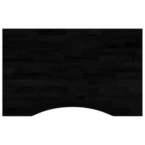 vidaXL Schreibtischplatte Dunkelbraun 80x50 cm aus Massivholz Eiche - Schreibtische: Robuste und langlebige Tischplatte aus massiver Eiche, ideal für individuelle Schreibtischgestaltungen und pflegeleicht mit natürlicher Maserung.