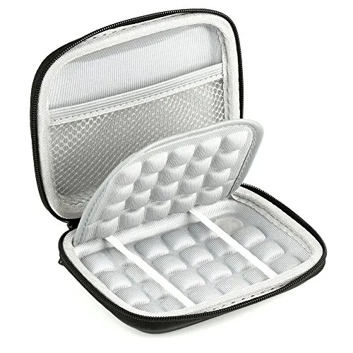 H&S Powerbank & Festplatten Tasche - Stoßfest Gepolstertes Universal Zubehör Case - Hartschalenetui zur Aufbewahrung von 2.5 Zoll HDD, USB Stick und Anderen Gadgets mit Innenfach - Tüte Für Powerbank