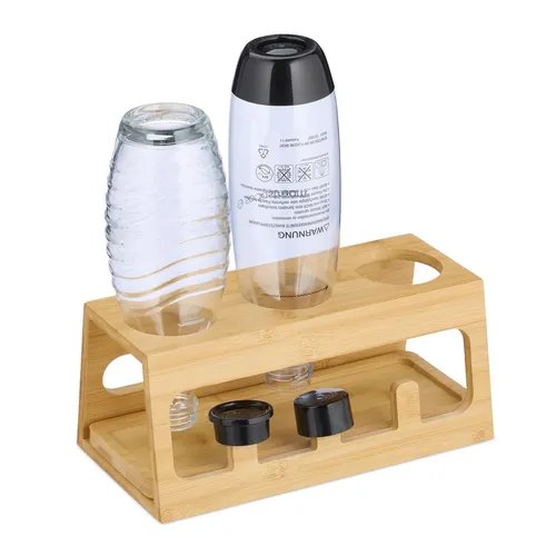Flaschenhalter Flaschenständer Flaschentrockner Abtropfhalter Sodastream Bambus