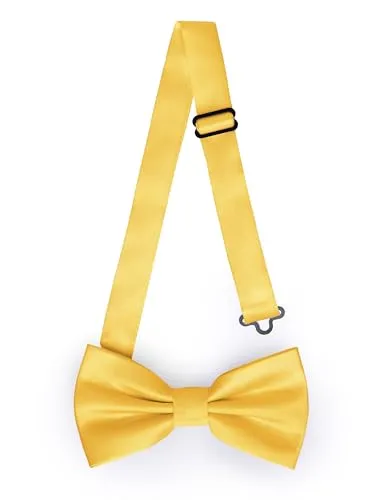 Ladeheid Elegante Herren Fliege - Hochwertig, Matt, Verstellbar, Perfekt für Hochzeit, Party, Büro. Ideal für Männer, Frauen, Teenager BMM (12cm x 6cm, Honig)