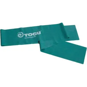 Togu Fitnessband Theragym Übungsband, mittel, 1,2 m x 12,8 cm, bis 2,1 kg Widerstand, grün, Flachband aus Latex