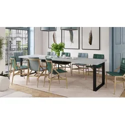 Mazzoni Design Esstisch Avella - Ausziehbar von 160 bis 310 cm - Esszimmertisch mit modernem, zeitlosem Design. Ausziehbar für flexible Nutzung und ideal kombinierbar mit verschiedenen Einrichtungsstilen. Höhe: 76 cm, Breite: 160-310 cm, Tiefe: 90 cm.