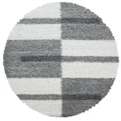 Hochflor Teppich GALA 2505, LIGHTGREY 120 x 120 cm in silber von Novel