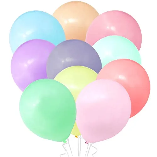 Oblique Unique® 10 Luftballons Bunt Pastell Farben für Kinder Geburtstag Party Deko Ballons Baby Shower JGA Einschulung Schuleinführung zum Spielen