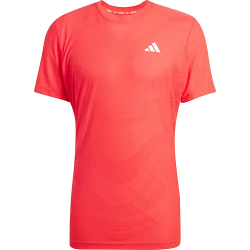 adidas Herren Tennis Pro Climacool+ Freelift T-Shirt, rot, XL - Activewear-T-Shirts für Herren, atmungsaktiv und perfekt für Tennis und andere Sportarten.