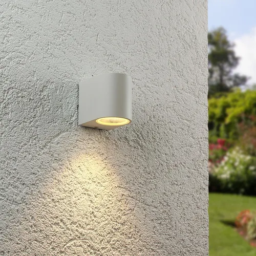 Außenleuchte Wandleuchte DOWN rund für GU10 IP54 weiß Leuchte Außenbereich
