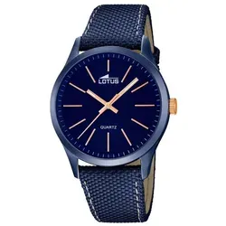 Lotus Herrenuhr 18166/2 - Elegante Armbanduhr in Blau mit Leuchtzeigern - Herrenuhren mit Quarzwerk und stilvollem dunkelblauen Ziffernblatt. Ideal für Männer, die Wert auf Eleganz und Funktionalität legen. Wasserdicht bis 5 ATM und mit gut ablesbaren, leuchtenden Zeigern.