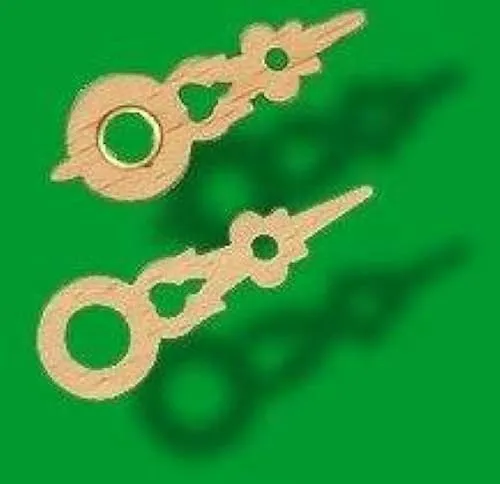 August Schwer Zeiger für die Kuckucksuhr 32mm und 30mm aus Holz mit Messingbuchse 9.0106.03