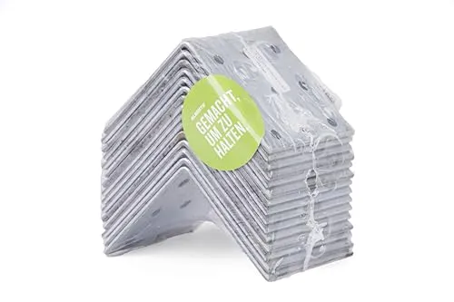 Alberts 330545 Lochplattenwinkel | sendzimirverzinkt | 60 x 60 x 60 mm | 15er Set