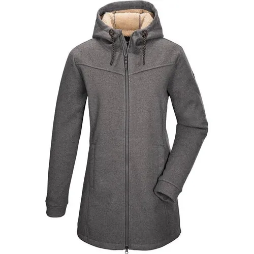 G.I.G.A. DX Damen Mantel GW 37 WMN KNTFLC PRK - Funktionsjacken: Angesagter Strickfleeceparka mit weichem Teddyfell-Futter, 2-Wege-Reißverschluss und verstellbarer Kapuze für optimalen Komfort in der kalten Jahreszeit.