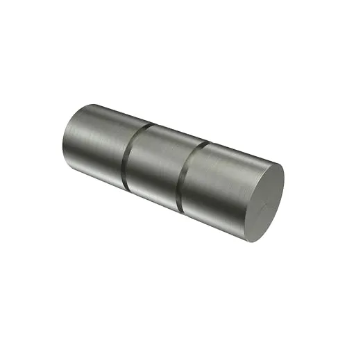 Interdeco Endstücke Rillenzylinder Edelstahl-Optik aus Metall für Gardinenstangen 20 mm Ø (2 Stück)
