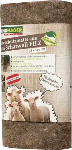 Windhager Schafwoll-Filzmatte grau 2 x 0,5 m in grau von Windhager