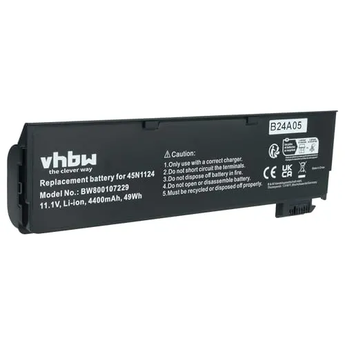 vhbw Akku kompatibel mit Lenovo ThinkPad T460(20FNA027CD), T460(20FNA026CD), T460(20FNA024CD) Notebook (4400 mAh, 11,1 V, Li-Ion)